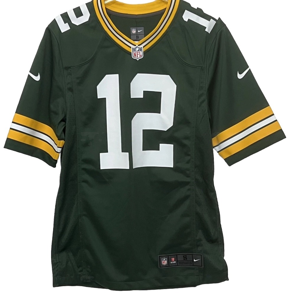 Green Bay Packers Aaron Rodgers Nike Men Small NFL Football Game Jersey New